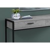 Modern Laminate Console Table with 2 Drawers & Black Metal Frame for Entryway, Living Room & Bedroom - 4 of 4