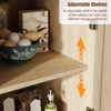 72" Tall Kitchen Pantry Cabinet, Freestanding Cupboard Storage Cabinet with Rattan Doors & Adjustable Shelves, Kitchen Hutch Cabinet - 4 of 4