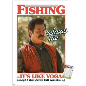 Trends International Parks and Recreation - Ron Swanson Fishing Unframed Wall Poster Prints - 1 of 4