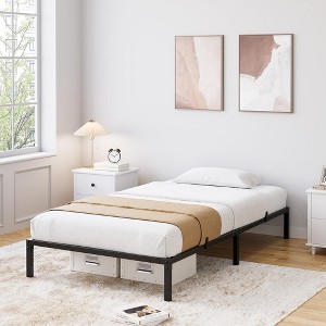 Garvee 10 Inch Twin Bed Frame No Box Spring Needed, Heavy Duty Metal Platform Bed Frame Twin Size for Bedroom Easy Assembly, Noise Free, Black - 1 of 4