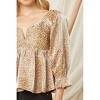 Women's Leopard Iridescent Babydoll Top - entro - 4 of 4