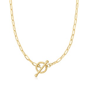 Ross-Simons 3mm 10kt Yellow Gold Paper Clip Link Necklace - 1 of 4
