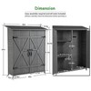 NicBex 64 Inch Tall Outdoor Storage Shed with Lockable Door,Detachable Shelves and Pitch Roof for Garden/Patio/Backyard - 3 of 4