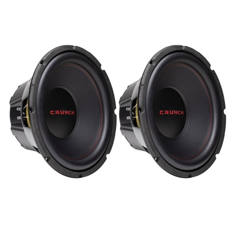 Crunch Crw12d4 12 Inch 800 Watt Rms 4 Ohm Dual Voice Coil Car Audio  Subwoofer Speakers With Spade Terminals For Sealed Or Vented Enclosure (2  Pack) : Target