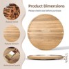LunaLulinlk Acacia Wood Lazy Susan Organizer Kitchen Turntable for Cabinet Pantry Table Organization, 12 inch - 2 of 4