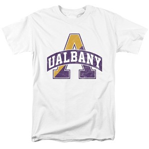 Men's University at Albany Official Distressed Primary T-Shirt - 1 of 4