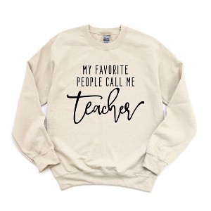 Simply Sage Market Women's Graphic Sweatshirt My Favorite People Call Me Teacher - 1 of 4