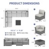 Whizmax 7-Piece Modular Patio Set - PE Rattan Sectional Sofa with Thick Cushions & Glass Coffee Table, Outdoor Furniture for Garden, Balcony, Porch - 2 of 4