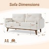 65" Mid Century Modern Loveseat Sofa for Small Spaces, 2 Seater Upholstered Couch with Button Tufted Design & Wood Legs - 2 of 4