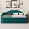 ModernLuxe Twin Size Daybed, Platform Bed Frame with Twin Trundle Bed, Upholstered Sofa Bed with Charging Ports - 2 of 4
