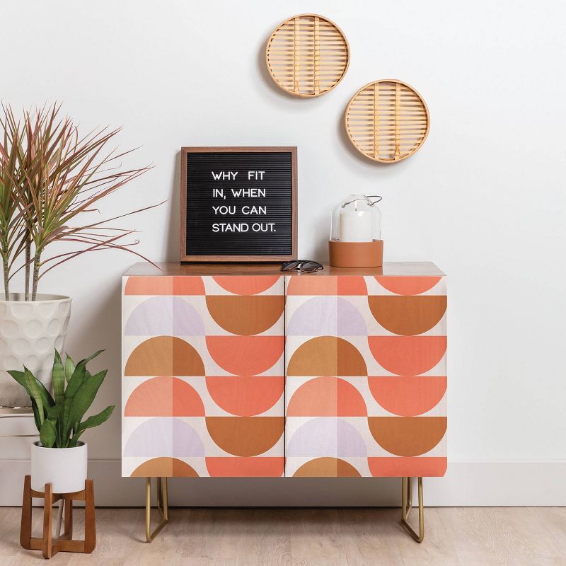 ThirtyOne Illustrations Plum and Tangerine Credenza - Deny Designs, 3 of 4