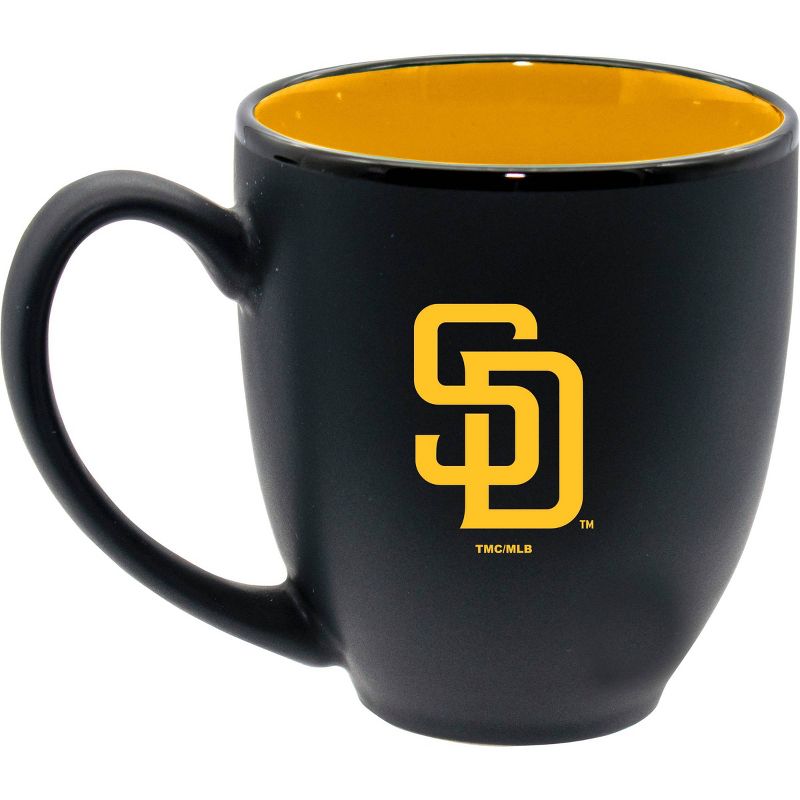 MLB San Diego Padres 15oz Inner Color Black Coffee Mug, 1 of 4