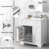 Bathroom Cabinet, 30 Inch Bathroom Vanity With Sink, Door, 2 Drawers, Overflow And 3 Faucet Holes, Waterproof Single Sink Bathroom Vanity Cabinet - 3 of 4