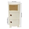 YIYIBYUS Round Nightstand, Modern Style Side Table with Wheels, Storage Cabinet - 4 of 4
