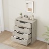 4 Drawer Dresser for Bedroom, Gray Chest of Drawers with Embedded Handles Design, Wooden Dresser Organizer for Living Room, Hallway and Entryway - 3 of 4