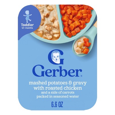 Gerber Baby Food Mashed Potatoes & Gravy with Roasted Chicken and Carrots Toddler Meals - 6.6oz