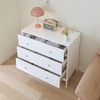 Whisen 4-Drawer Kids Dresser, Wooden Storage Cabinet, Baby Nightstand Organizer - White - 3 of 4