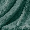 VCNY 50"x70" Oversized Adrianna High Pile Plush Throw Blanket Green: Luxury Hypoallergenic, Machine Washable - 2 of 4