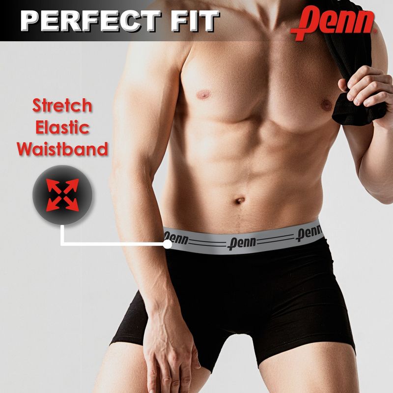 Penn Mens Boxer Performance Briefs Breathable Underwear for Men Value 6 Pack Active Performance Mens Underwear, 4 of 6