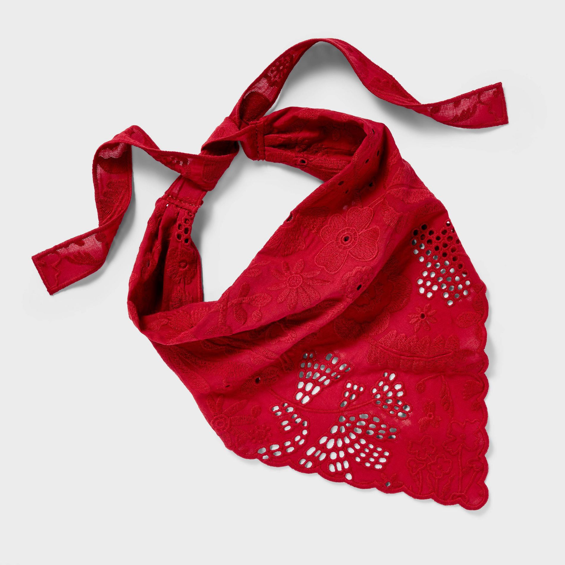 Latino Heritage Month Women's Eyelet Headscarf - Red