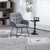 NicBex Velvet Accent Chair,Upholstered Living Room Chairs with Adjustable Foot Nails and Metal Legs,Cozy Armchair,Accent Chairs for Living Room - 2 of 4