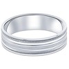 Pompeii3 6MM Flat Comfort Fit Mens Wedding Ring in 10k White Yellow Rose Gold or Platinum - 4 of 4