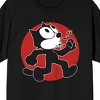 Felix the Cat Whistling Adult Black Short Sleeve Tee - 2 of 2