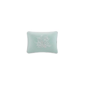 Gracie Mills Douglass Coastal Cotton Jacquard Oblong Pillow - One Size - Aqua - 1 of 2