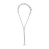 Silver 1/4 Cttw Diamond Open Heart Link Adjustable Bolo Bracelet - 3 of 4