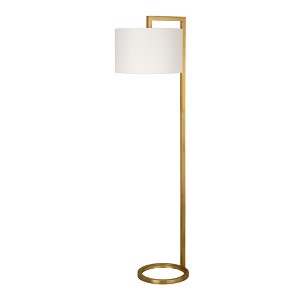 Hudson and Canal 64" Tall Floor Lamp with Fabric Shade - 1 of 4