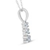 Pompeii3 1/4 cttw Three Stone 3 Diamond White Gold Pendant Necklace - 2 of 4
