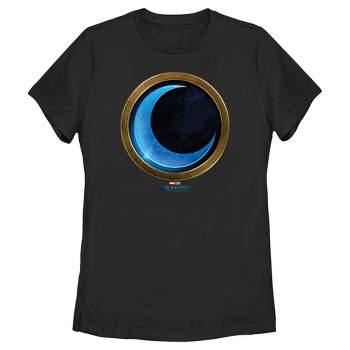 Women's Marvel: Moon Knight Gold and Blue Symbol T-Shirt