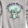 Boys' - SpongeBob SquarePants - I Woke Up Like This Graphic Long Sleeve Fleece Sweatshirt - 2 of 4