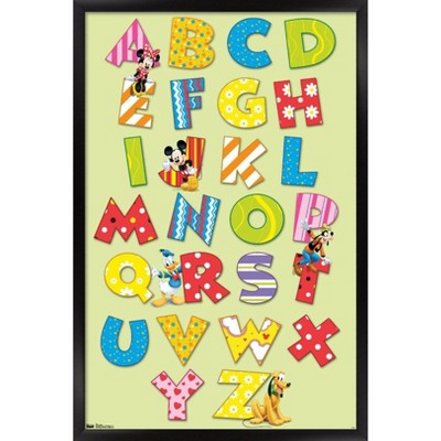 Trends International Disney Mickey Mouse - Alphabet Framed Wall Poster Prints