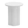 HomeRoots 19" White Aluminum Round Pedestal End Table - 4 of 4