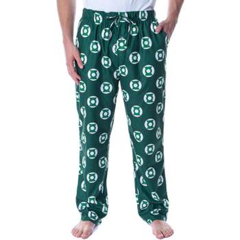 DC Comics Men's Green Lantern Allover Symbol Loungewear Pajama Pants Green