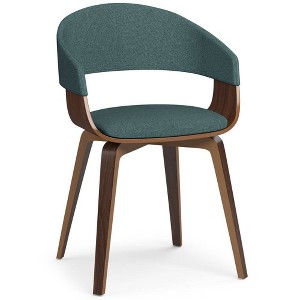 WyndenHall Calinda Bentwood Dining Chair Light Turquoise Blue Linen Fabric: Upholstered Linen, Beechwood Frame - 1 of 4