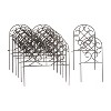 Scrollwork Wrought Iron Edging with Ground Stakes and Gunmetal Finish - 3 of 4