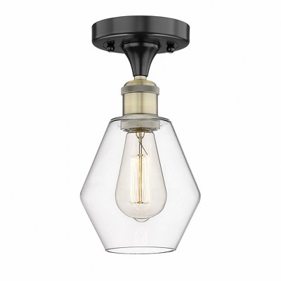 Cindyrella - 1 Light Semi-Flush Mount In Nautiical Style-10.25 Inches Tall and 6 Inches Wide