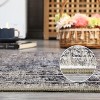 Area Rug - Machine Washable Non-Slip Low Pile Vintage Distressed Print Rug for Living Room, Bedroom, Dining Room & Home Office - 4 of 4
