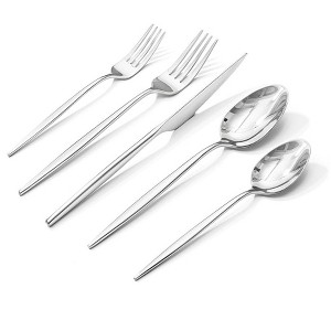 Aoibox 20-Piece Flatware Set, Premium 18/10 Stainless Steel Cutlery Set with Forks, Knives, Spoons for Home,Kitchen,Restaurant,Wedding,Dishwasher Safe - 1 of 4