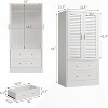Parent Title: Acekool Shutter Door Wardrobe - 2 of 4