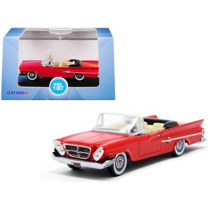 1961 Chrysler 300 Convertible Mardi Gras Red 1/87 (HO) Scale Diecast Model Car by Oxford Diecast - 1 of 3