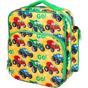 Bentology Insulated Lunch Box w Snack Pocket & Water Bottle Holder - Boys or Kids Lunchbox Tote Keeps Food Hotter or Colder Longer - Reusable Bag Fits - 1 of 3