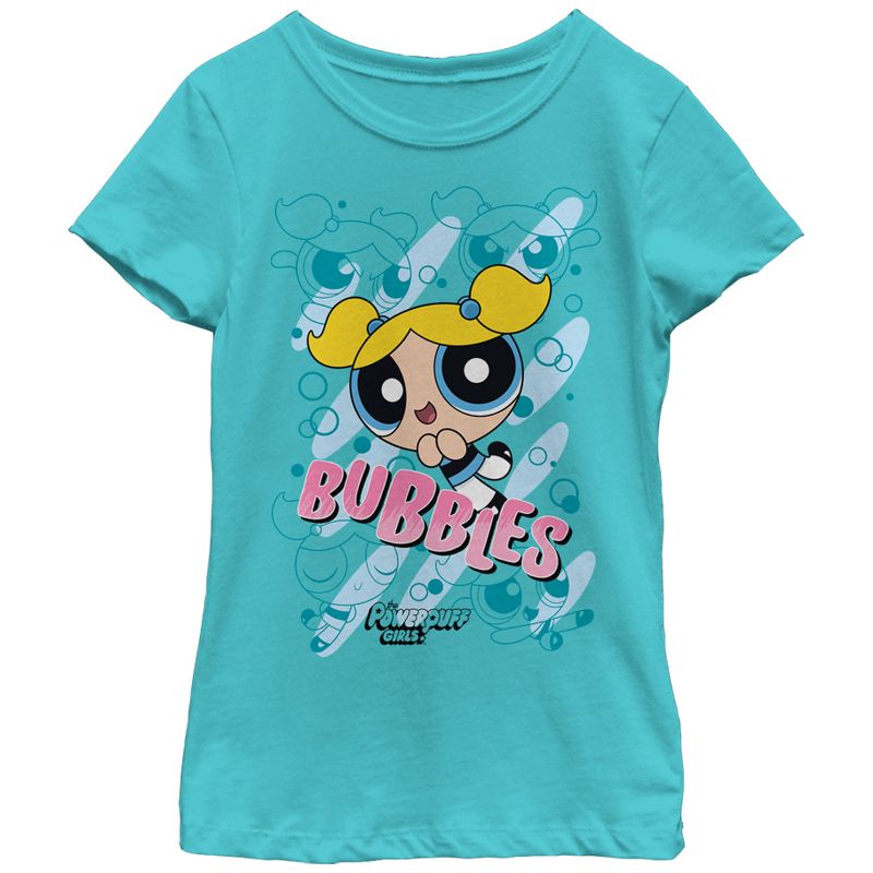 Girl's The Powerpuff Girls Bubbles T-Shirt, 1 of 4