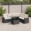 vidaXL Garden Sofa Set Black, Cream White - 2 of 4