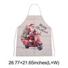 Unique Bargains Christmas Aprons Cotton Linen Beige Red White 26.77"x21.65" 1 Pcs - 3 of 4