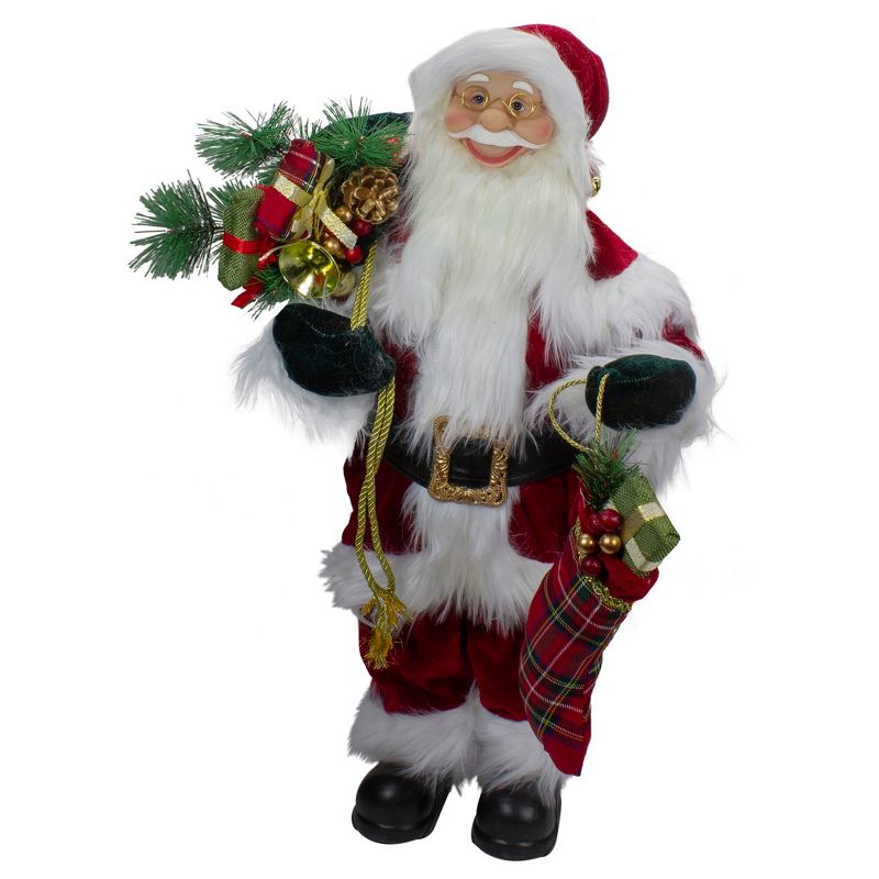 Northlight 2' Standing Santa Christmas Figure with Presents, 1 of 6
