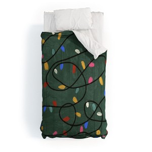 Gigi Rosado Christmas fairy lights Comforter + Pillow Sham(s) - Deny Designs - 1 of 3