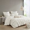 Gracie Mills Velez 3-Piece Modern Elastic Embroidered Cotton Duvet Cover Set - 2 of 4